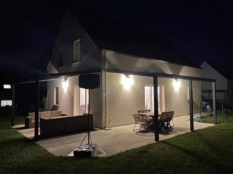 Pose d'une pergola à Saint Lo, en Normandie